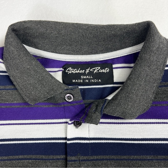 Stitches & Rivets Men’s Short Sleeve Polo Shirt - Picture 2 of 3